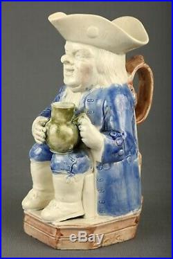 18th Century Lightly Potted Double Base Toby Jug c. 1780