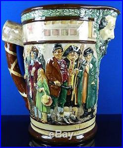 1900-1940 Multi-Color Porcelain Royal Doulton Charles Dickens Jug England