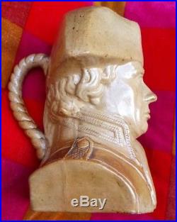 1905 Royal Doulton saltglazed stoneware jug of Admiral Lord Nelson