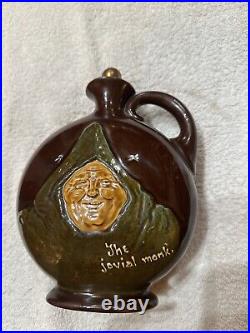 1910 Royal Doulton Kingsware Dewars Whiskey Jug / Pitcher Vase The Jovial Monk