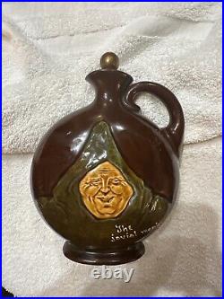 1910 Royal Doulton Kingsware Dewars Whiskey Jug / Pitcher Vase The Jovial Monk