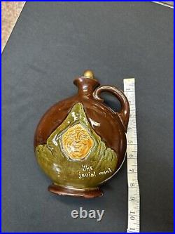 1910 Royal Doulton Kingsware Dewars Whiskey Jug / Pitcher Vase The Jovial Monk