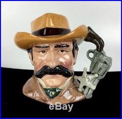 1984 Wyatt Earp Toby Mug Jug Royal Doulton Wild West England Cowboy Vtg Gift
