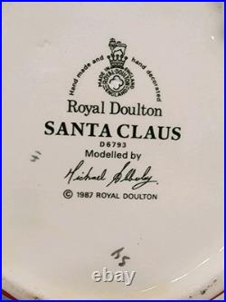 1987 Royal Doulton'santa Claus' Large Character Jug D6793 Red/green Candy Cane