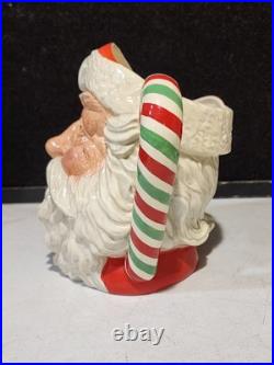 1989 Royal Doulton'santa Claus' Large Character Jug D6840 Red/green Candy Cane