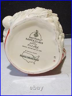 1989 Royal Doulton'santa Claus' Large Character Jug D6840 Red/green Candy Cane