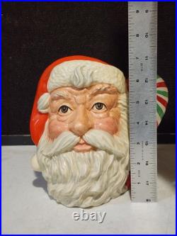 1989 Royal Doulton'santa Claus' Large Character Jug D6840 Red/green Candy Cane
