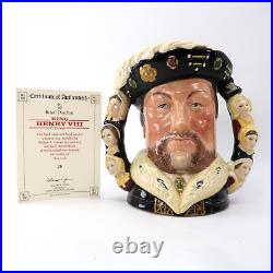 1990 Royal Doulton Double Handled Character Jug King Henry VIII D6888 #38 Rare