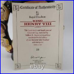 1990 Royal Doulton Double Handled Character Jug King Henry VIII D6888 #38 Rare