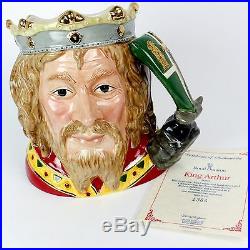 1996 ROYAL DOULTON KING ARTHUR D7055 SIGNED LARGE TOBY Jug Character Mug