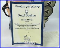 1997 BUDDY HOLLY Toby Jug Stein Mug detailed Royal Doulton D7100 7.5 3lbs w COA