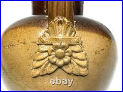 19C Royal Doulton Lambeth Brown Glazed Stoneware Harvest Creamer Mini Jug 3-1/8