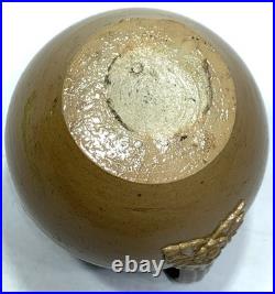 19C Royal Doulton Lambeth Brown Glazed Stoneware Harvest Creamer Mini Jug 3-1/8