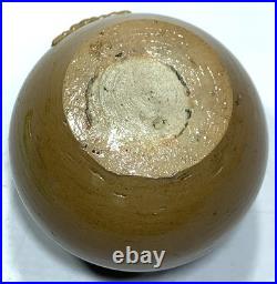 19C Royal Doulton Lambeth Brown Glazed Stoneware Harvest Creamer Mini Jug 3-1/8