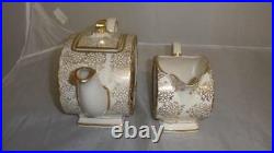 2 Piece Sadler Tea Pot And Milk Jug- Cream And Gold Fox Hunting Theme