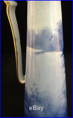 2 Royal Doulton Blue Children Cylindrical Jugs/Vases, c. 1880's to 1900. 9 ½ t