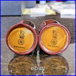 2 Royal Doulton Kingsware Whisky Watchman Modeled Head Mini Miniature Flask Jugs