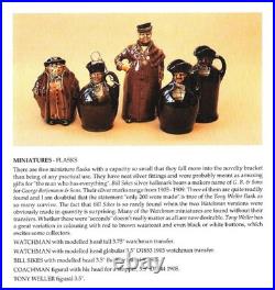 2 Royal Doulton Kingsware Whisky Watchman Modeled Head Mini Miniature Flask Jugs