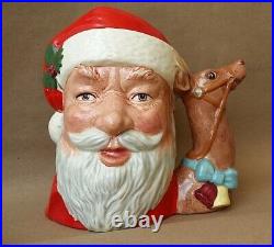 2 Royal Doulton Santa Claus Jugs D7123 Christmas Tree & D6676 Reindeer