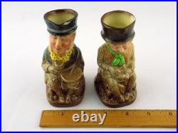 2 Royal Doulton Toby Character Jug Mini Pitchers Sam Weller Mr Micawber AS IS