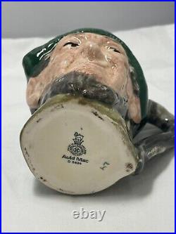 2 Vintage Royal Doulton Miniature Toby Jug Character Mug Auld Mac & Merlin