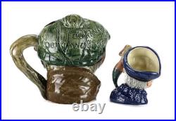 2pc Royal Doulton Auld Mac D5823 Large 6.25, Old Salt D6554 Small Toby Jug Mug