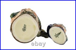 2pc Royal Doulton Auld Mac D5823 Large 6.25, Old Salt D6554 Small Toby Jug Mug