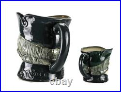 2pc Royal Doulton Parson Brown D5486 Large 6.5 and D5529 Small 3 Toby Jug Mug