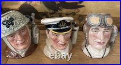 3 Royal Doulton Toby Jugs Canadian Armed Forces The Soldier Airman Sailor
