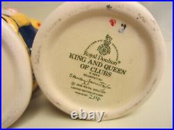4 Royal Doulton King Queen Heart Spade Diamond Club Toby Mug Jug Set 1994 95 96