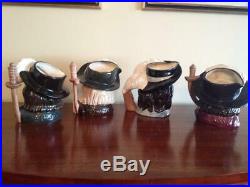 4 Vintage Royal Doulton Large 7 Toby Character Jugs/Mugs, The Four Musketeers