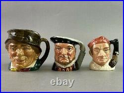 5 Royal Doulton Toby Mugs good condition Paddy, Henry VIII, etc $265 value
