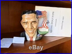 7 President Barack Obama Royal Doulton Character Jug New In Box Old Store Stock