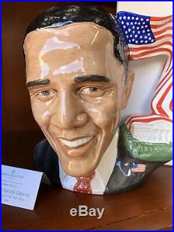 7 President Barack Obama Royal Doulton Character Jug New In Box Old Store Stock