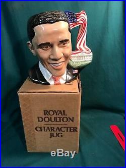 7 President Barack Obama Royal Doulton Character Jug with Box and Literature