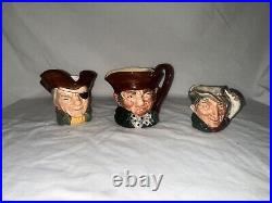 7 Royal Doulton Toby Jug/Mug/Pitcher Small And Large Collection Excellent Cond