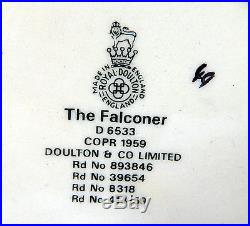 8pc Vintage Royal Doulton Character Toby Jug Mug Lot Falconer Trapper Fireman
