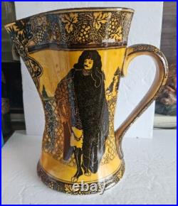 ANTIQUE ROYAL DOULTON PITCHER JUG Morrisian Ware Art Nouveau