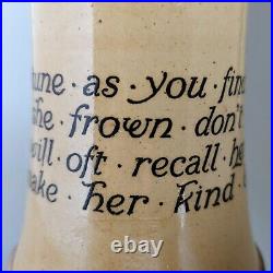 Ale Pitcher ROYAL DOULTON STONEWARE with Motto Antique Early 1900s English #2506