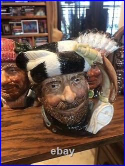 All Three Jugs! Royal Doulton Canadian Series Indian Trapper And Lumberjack