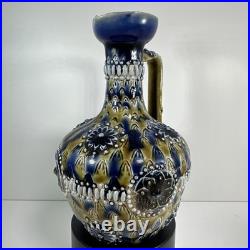 Antique 1883 Doulton Lambeth Stoneware Art Nouveau ewer jug