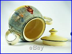 Antique Art Deco Royal Doulton Falstaff Sugar Bowl Lid Milk Jug Set Shakespeare