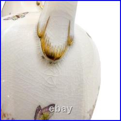 Antique Edwardian Royal Doulton soft paste porcelain Bird of Paradise jug / ewer