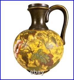 Antique Royal Doulton Burslem Jug Flowers, Butterflies, Persian Spray