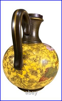 Antique Royal Doulton Burslem Jug Flowers, Butterflies, Persian Spray