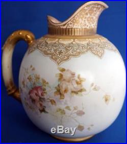 Antique Royal Doulton Burslem Victorian Blush Ivory Porcelain Jug