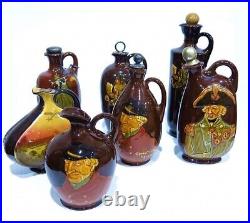 Antique Royal Doulton Kingsware Twin Handled Tavern Scenes Vase Jug Bottle 1932