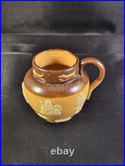 Antique Royal Doulton Lambeth Miniature Lot of 5 Jugs, Salts, Pots, Pottery