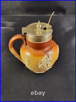 Antique Royal Doulton Lambeth Miniature Lot of 5 Jugs, Salts, Pots, Pottery