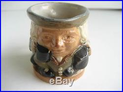 Antique Royal Doulton Lambeth Miniature Stoneware 2 Inch Toby Jug 8588